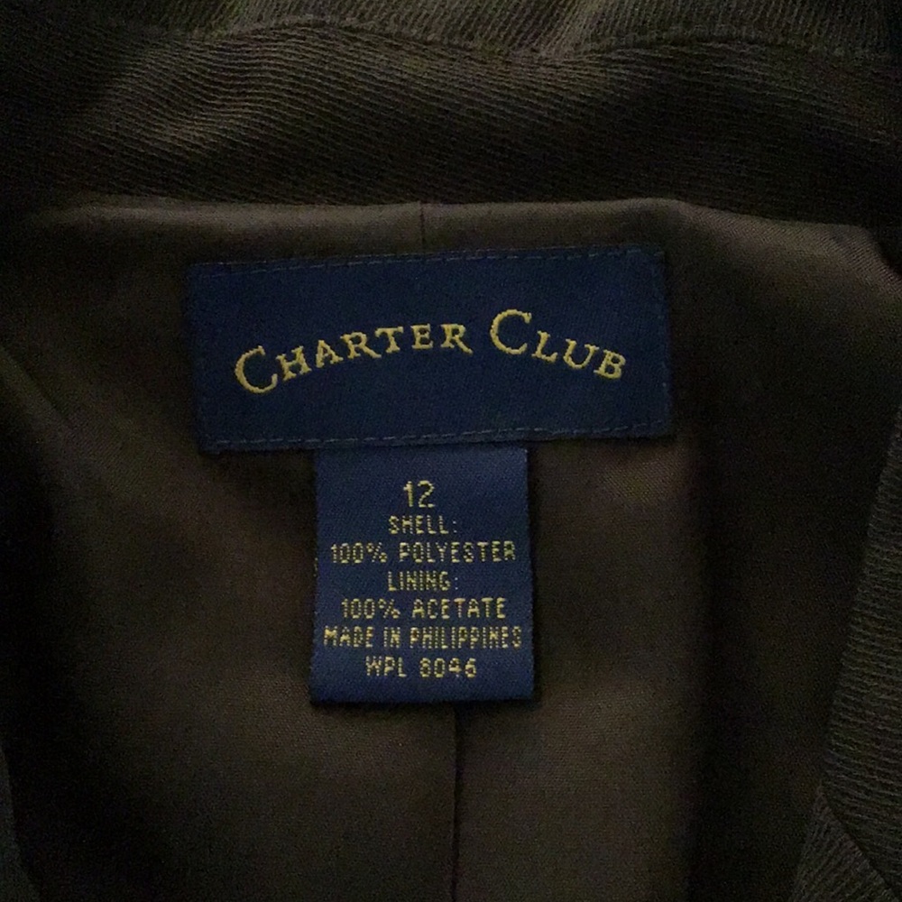 Charter Club Career Chocolate Brown Blazer, EUC - Picture 5 of 10